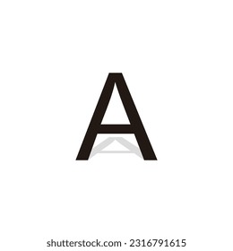 Letter A shadow geometric symbol simple logo vector