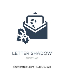 letter shadow icon vector on white background, letter shadow trendy filled icons from Christmas collection, letter shadow vector illustration
