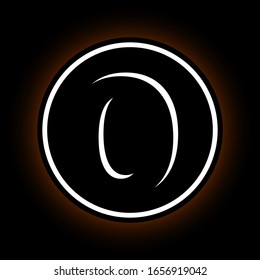 Estilo de sombra de letra O. Icono, logotipo, diseño de vector de signo.