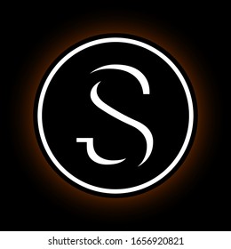 Letra shadow style S. Icono, logotipo, diseño de vector de signo.