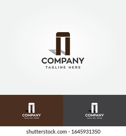 Letter A shape architect building logo vector illustration template design