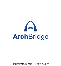 The letter A shape of the arrow is made like a bridge logo design