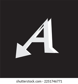 Letter shape design
A on dark background for logo design