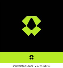 LETTER A SHAPE DIAMOND AND LETTER W LOGO DESIGN