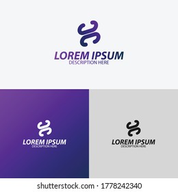 DISEÑO DE LOGOTIPO GRADIENTE DE FORMA DE CARTA 