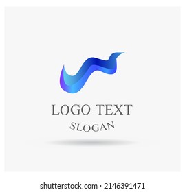 Letter shape logo SW, monogram 3d design idea