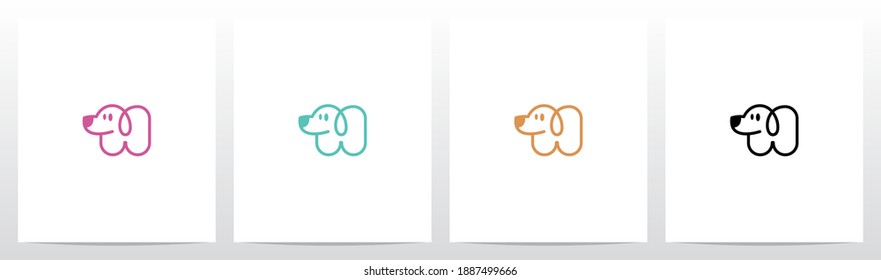 Logo-Design des Briefgestalteten Hundes H