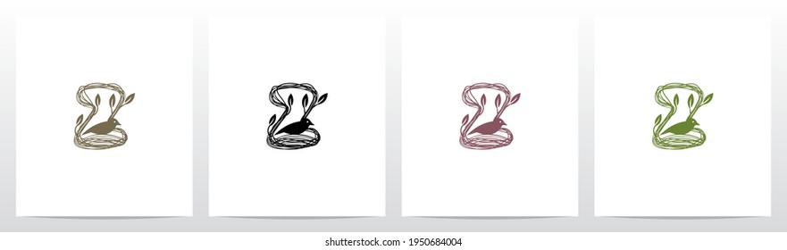 Letter Shaped Nest Logo Design Z