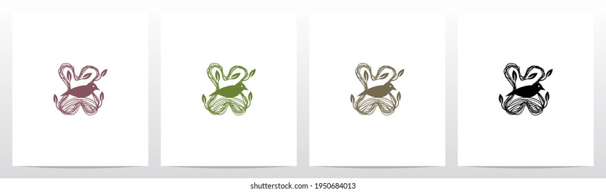 Letter Shaped Nest Logo Design X