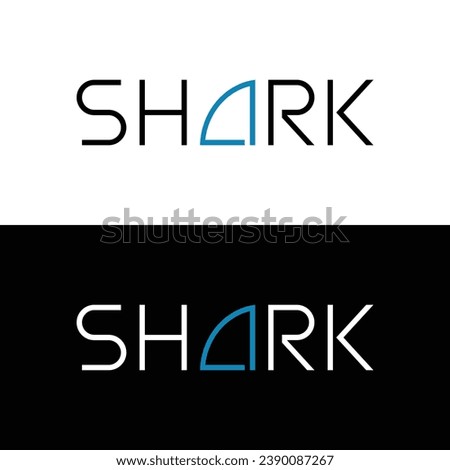 Letter SHARK Logo Design Template