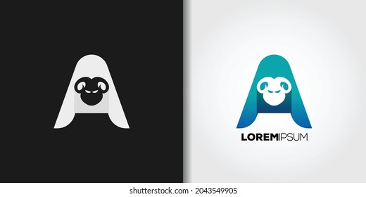 carta conjunto de vectores de plantilla de logotipo ovino