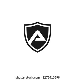 letter A shield abstract logo modern vector icon download