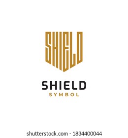 plantilla vectorial de inspiración del diseño del logotipo de protección de la letra