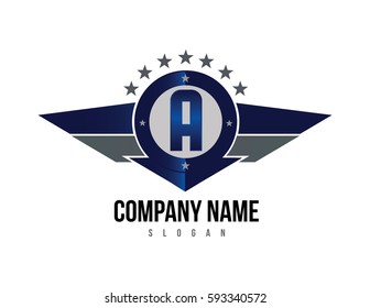Letter A shield logo