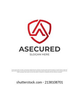 A letter shield logo design.