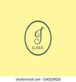 I letter shield logo design vector
