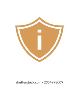 Letter i shield logo icon design template elements vector