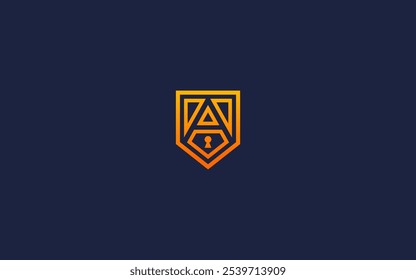 letra a com escudo ícone de logotipo design vetor design modelo inspiração