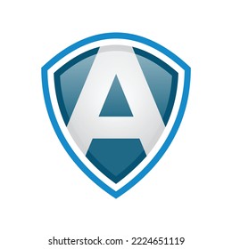 plantilla de logotipo de escudo de letra A