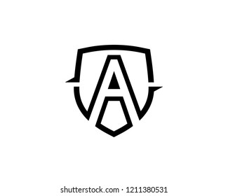 Letter A Shield Logo Template Design Vector, Emblem, Concept Design, Creative Symbol, Icon