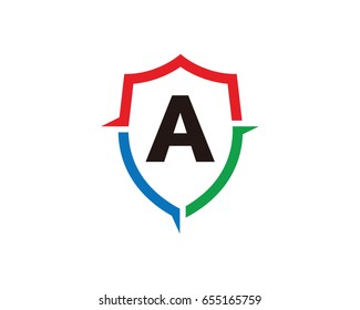 Letter A Shield Logo Template Design Vector, Emblem, Design Concept, Creative Symbol, Icon