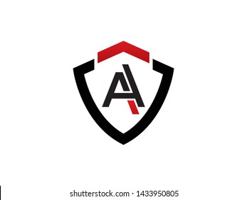 Letter A Shield Logo Template, Icon, Symbol