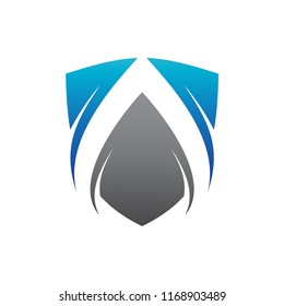 Letter A in Shield Logo Vector