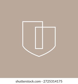 Ilustración de icono de Vector de logotipo de seguridad de protección de letras I