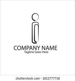 Letter I Shilouet logo template vector illustration