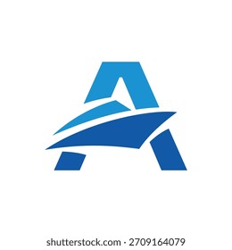 Letra A Ship or Boat Logo