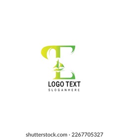 Letter Ship Logo Design Vector Icon Graphic Illustration Emblem Background Template