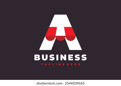 letter A shop store logo