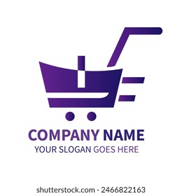 Letter I Shopping Cart Logo Icon Design. Online Shop Logo. App Shopping Logo