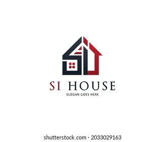 Letter SI with House Logo