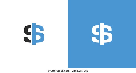 Letter SI or IS Logo Design Vector