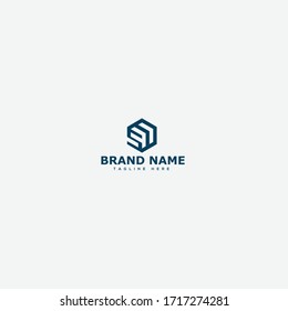 Letter SI logo icon design template elements 