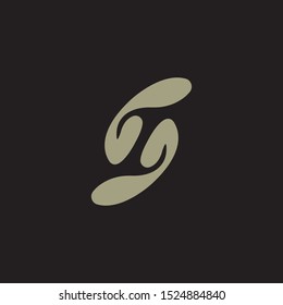letter SI logo template - vector