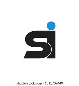 letter si lowercase design logo vector