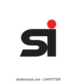 letter si lowercase design logo vector