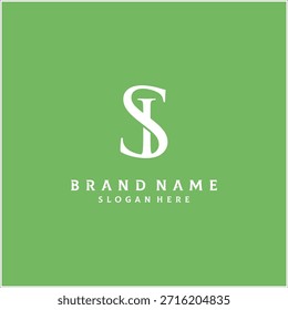 Plantilla de Vector de diseño de logotipo de monograma SI