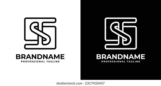 Letter IS or SI Monogram Logo, suitable for any business with IS or SI initials.