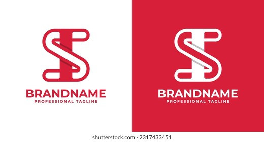 Letter SI or IS Monogram Logo, suitable for any business with SI or IS initials.