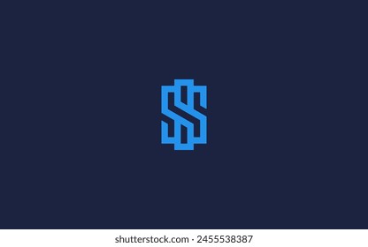 letter si with square logo icon design vector design template inspiration