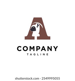Letter A Sifaka logo icon vector