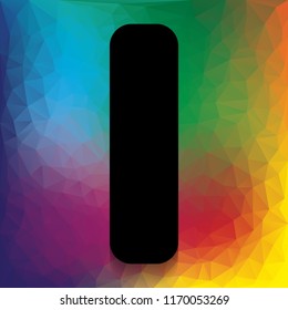 Letter I sign design template element. Vector. Flat style black icon on white.