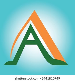 Letter A sign design template elements icon. Ar graphics logo Vector illustration in flat style.