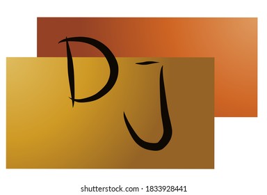 The letter and sign of DJ