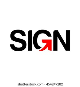 letter SIGN logo vector.