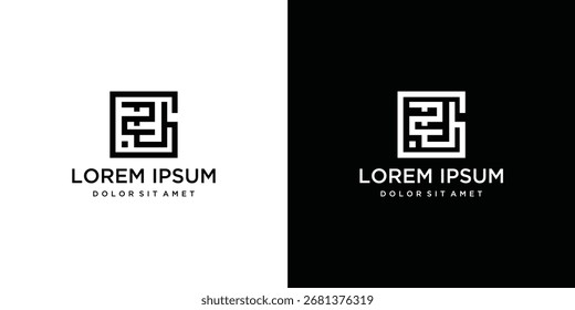 Ilustración de Plantilla de Vector de logotipo de signo de letra	