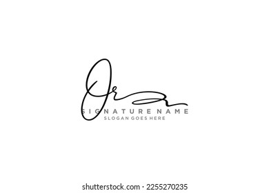 OR Letter Signature Logo Template elegant design logo Sign Symbol template vector icon